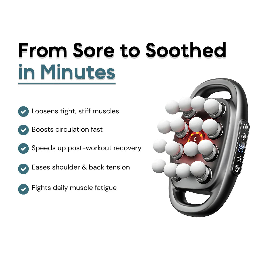 Deep Relief 16-Head Muscle Massage Gun