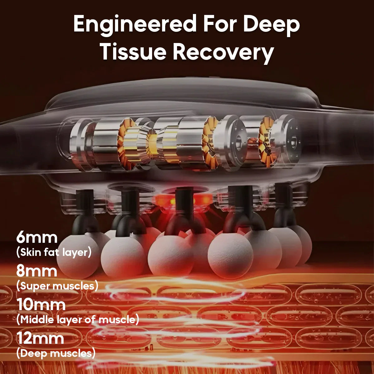 Deep Relief 16-Head Muscle Massage Gun